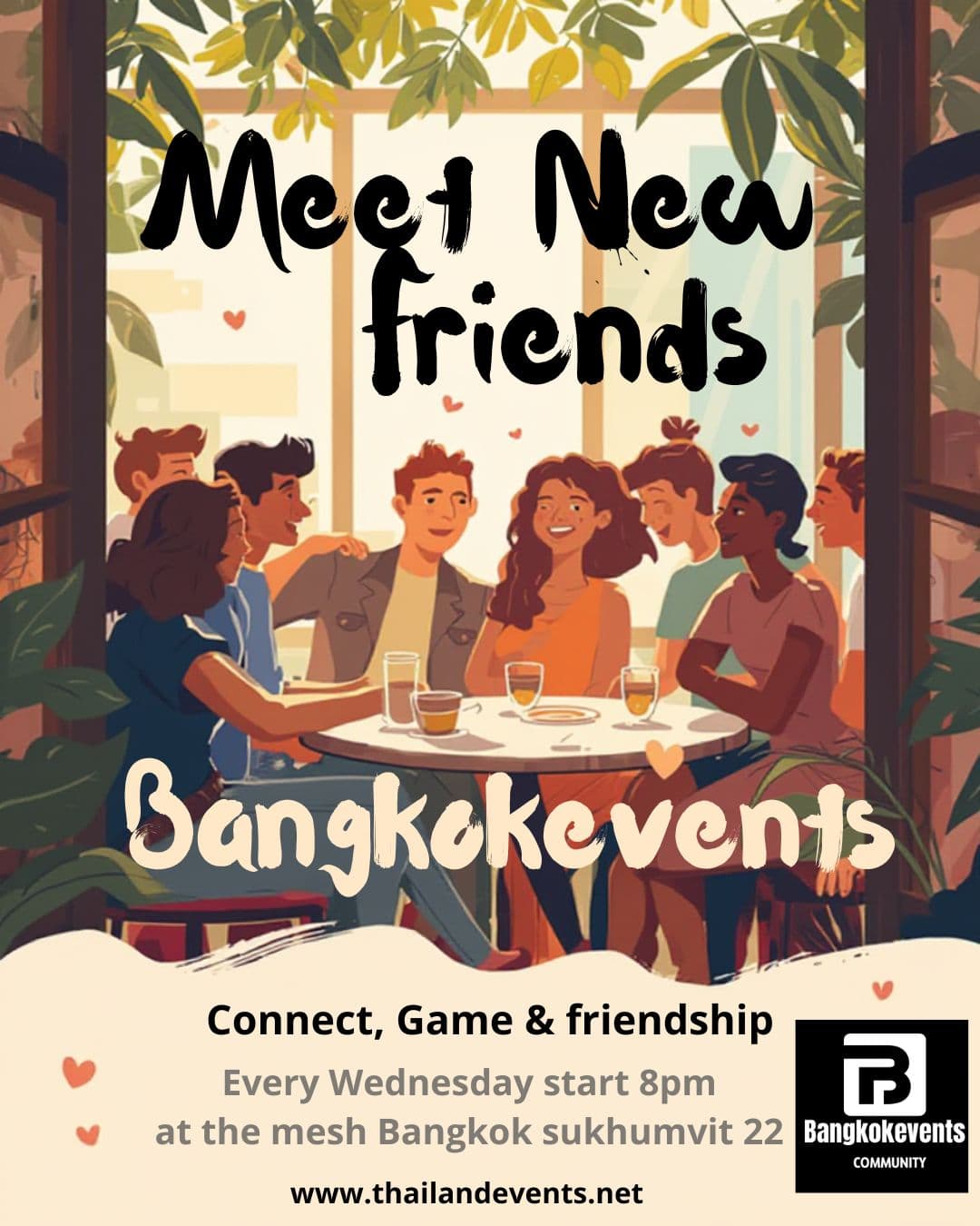 Meetup new friends every Wednesday