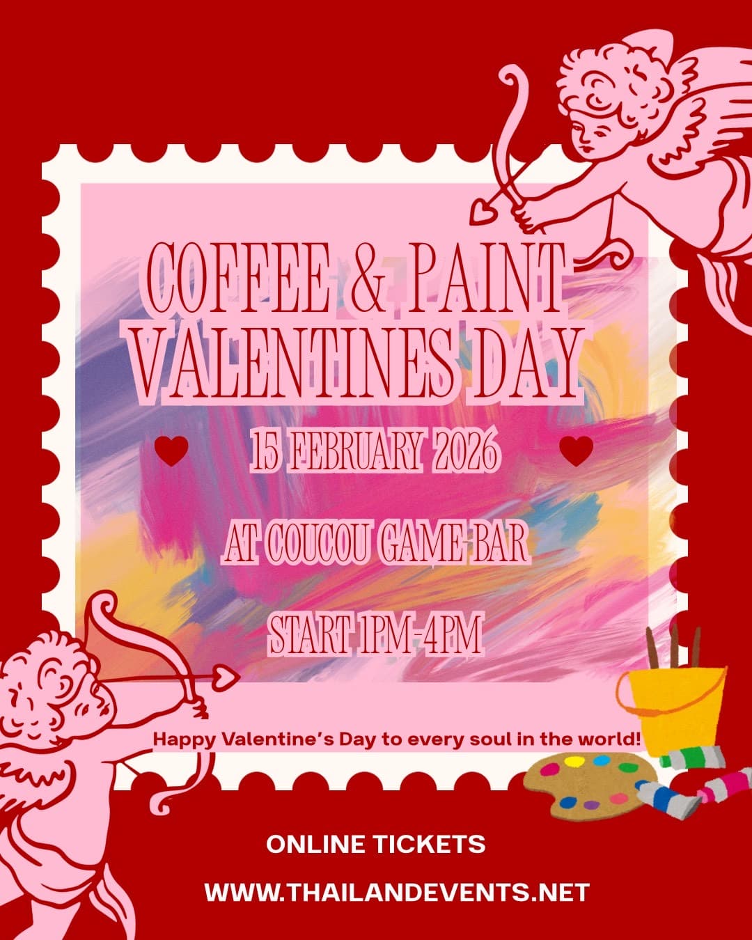 Painting & coffee Valentine’s Day